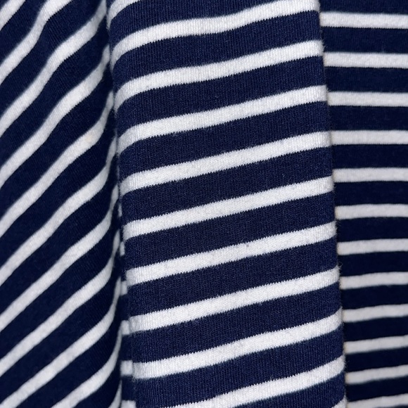 Deep Navy Blue and White Striped Mini Skirt (size medium) - Picture 3 of 4